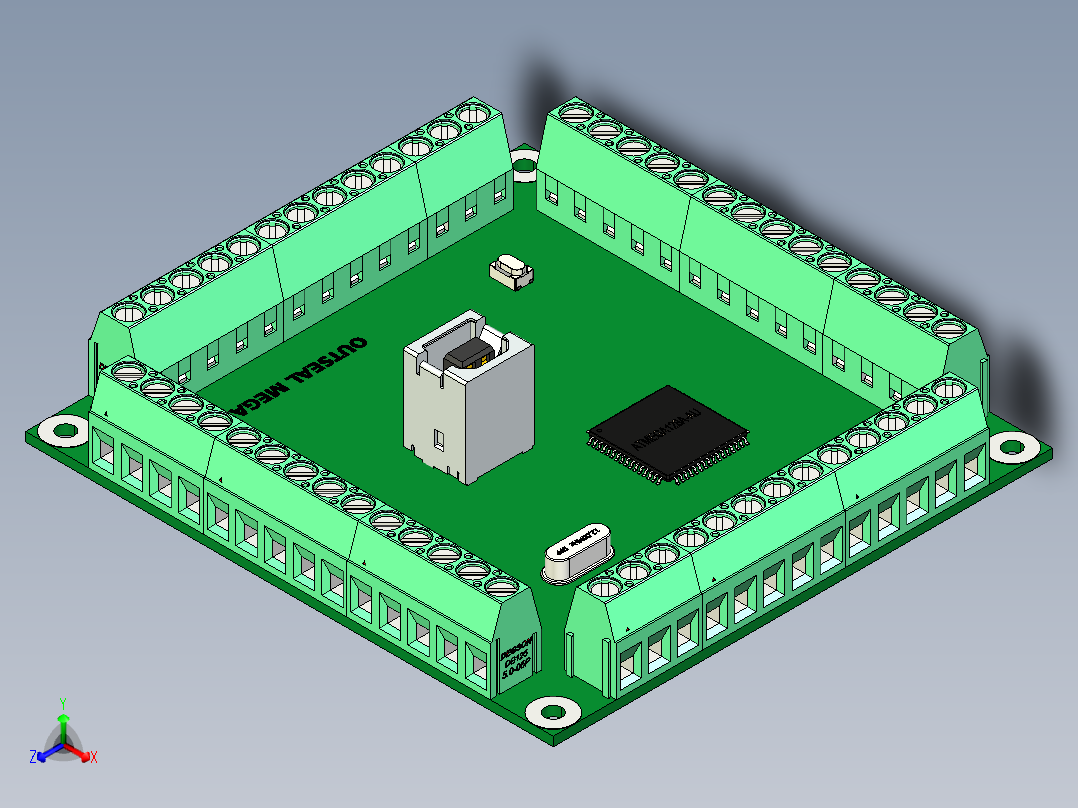 PLC Outseal Mega V2正等轴测图