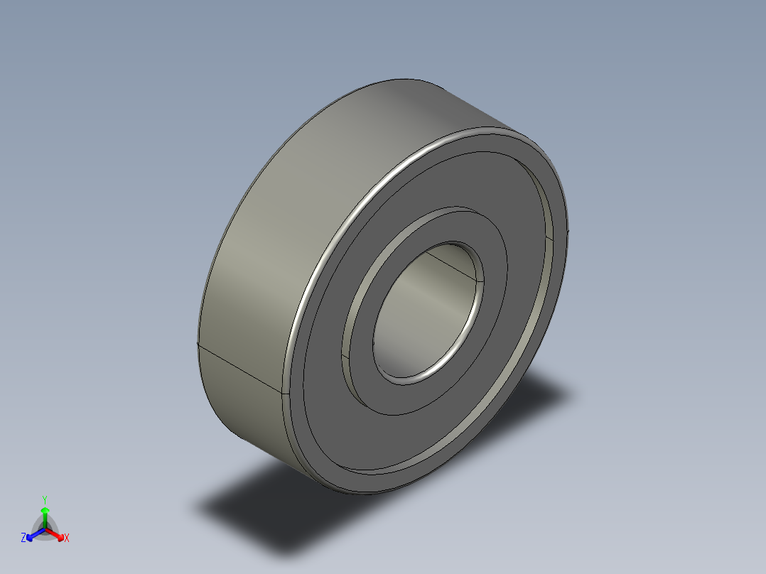 轴承B608ZZ正等轴测图