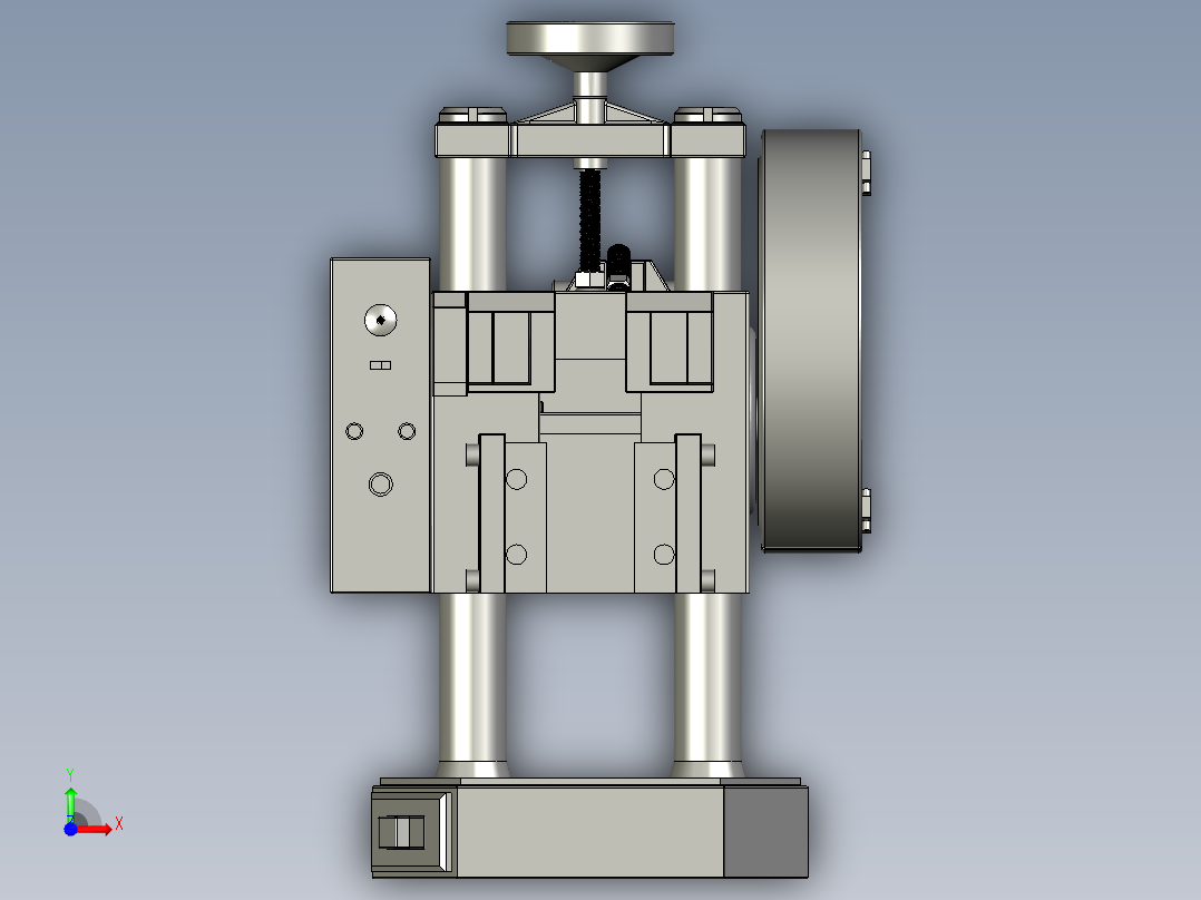 冲床装配图前视图