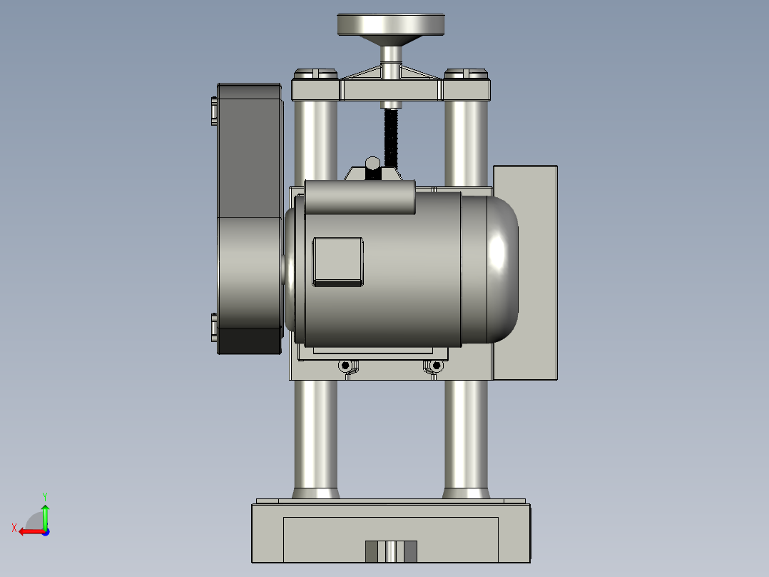 冲床装配图后视图