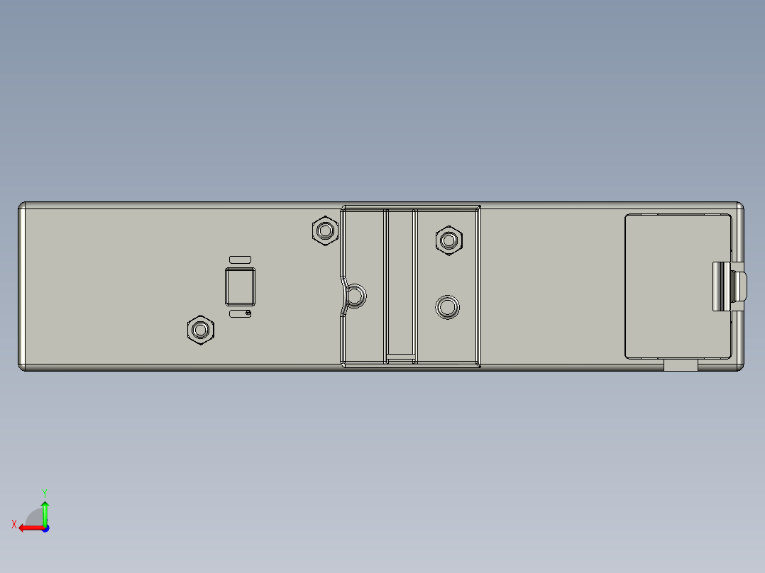 蓝牙锁机械驱动结构设计后视图