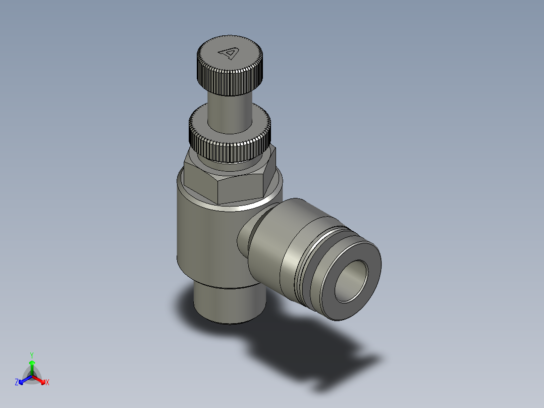 PSL601A8分之一节流阀a正等轴测图