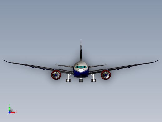 波音787梦幻客机前视缩略图