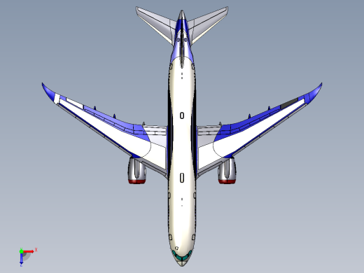 波音787梦幻客机俯视缩略图
