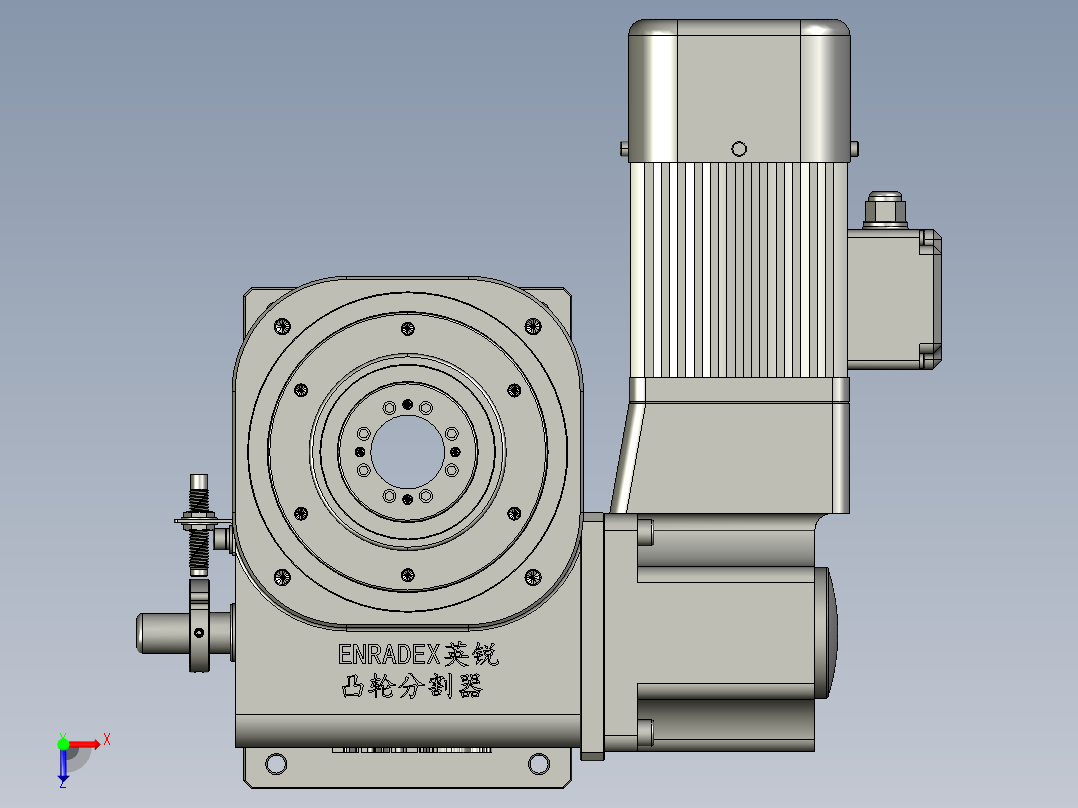 凸轮分割器ER-RU110DA英锐水平直联式右侧JY俯视图