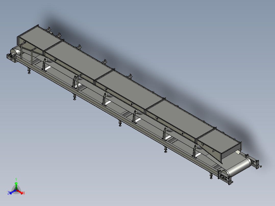 具有防尘功能的带式输送机主视图