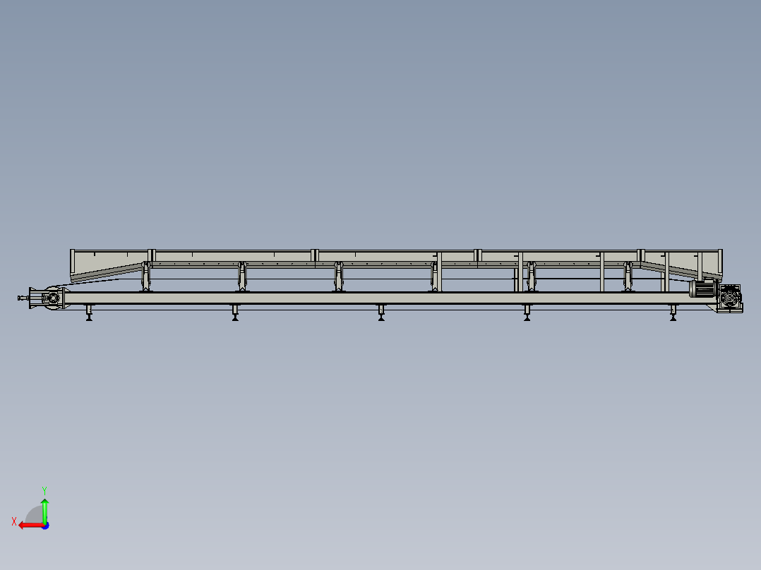 具有防尘功能的带式输送机后视图