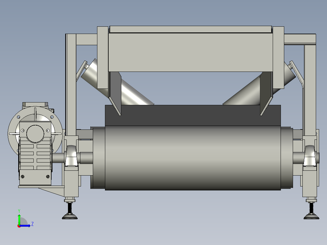 具有防尘功能的带式输送机左视图