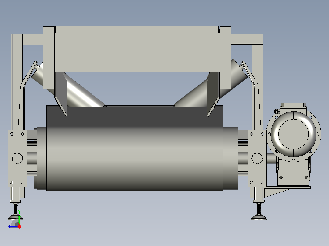 具有防尘功能的带式输送机右视图