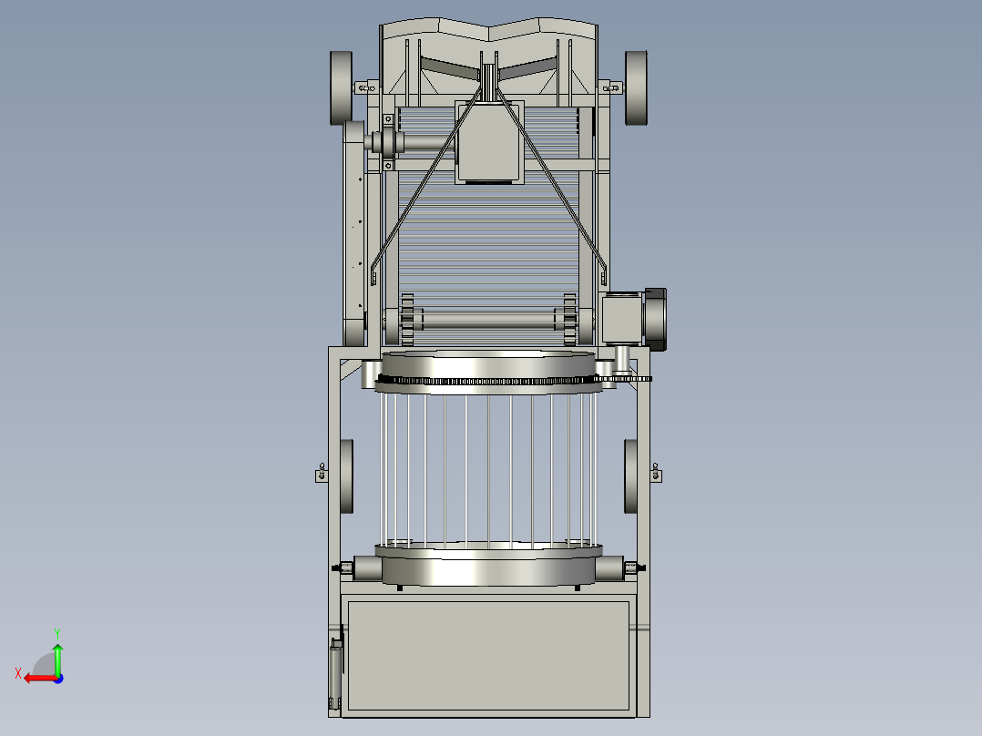 灌带收集机液压搂膜后视图