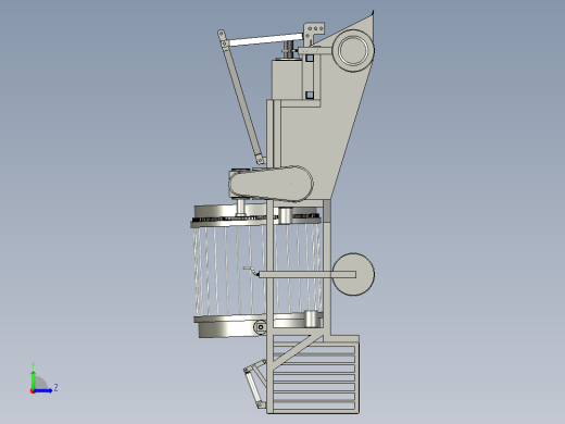 灌带收集机液压搂膜左视缩略图