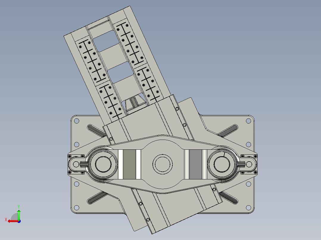 框架式油压机后视图