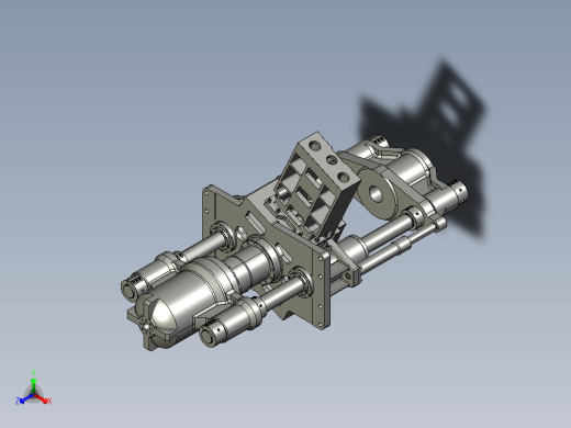 框架式油压机正等轴测缩略图