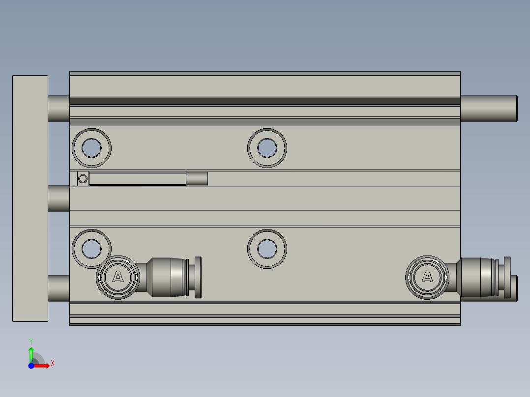 气缸TCL12x60S(0)+(CS1-G-2)前视图