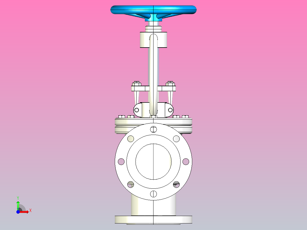 J44W角式截止阀[J44W-16P(R)]100前视图