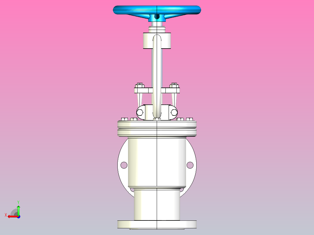 J44W角式截止阀[J44W-16P(R)]100后视图