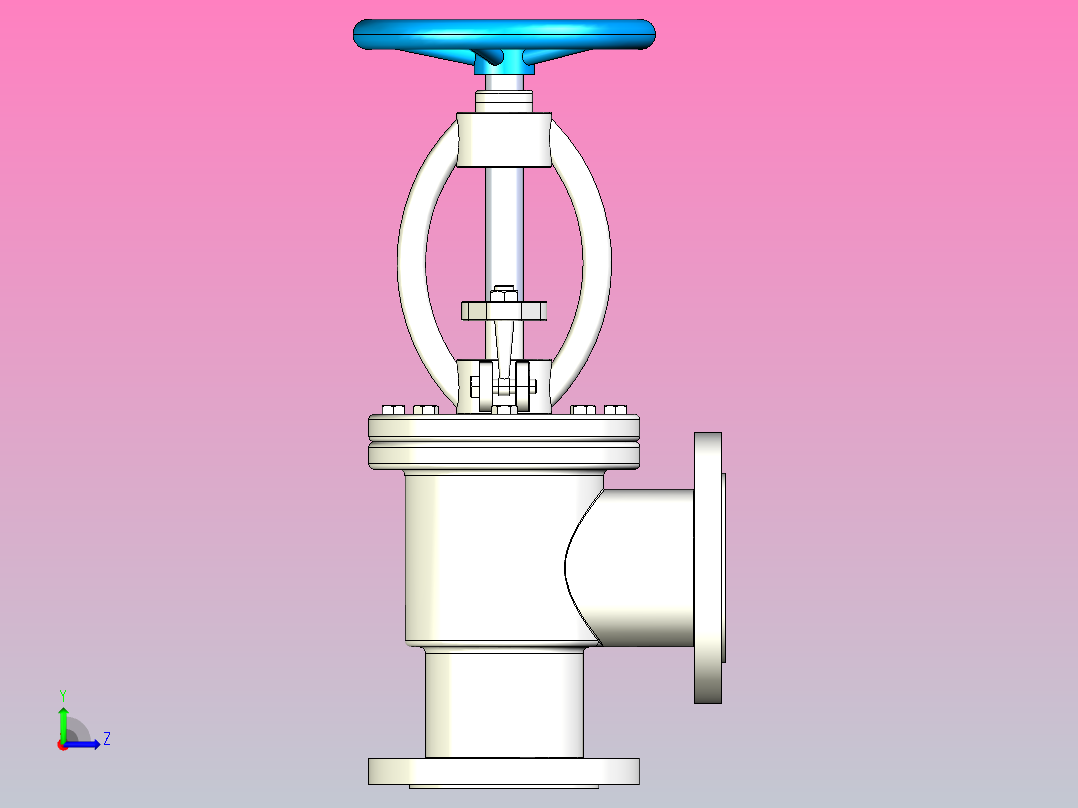 J44W角式截止阀[J44W-16P(R)]100左视图