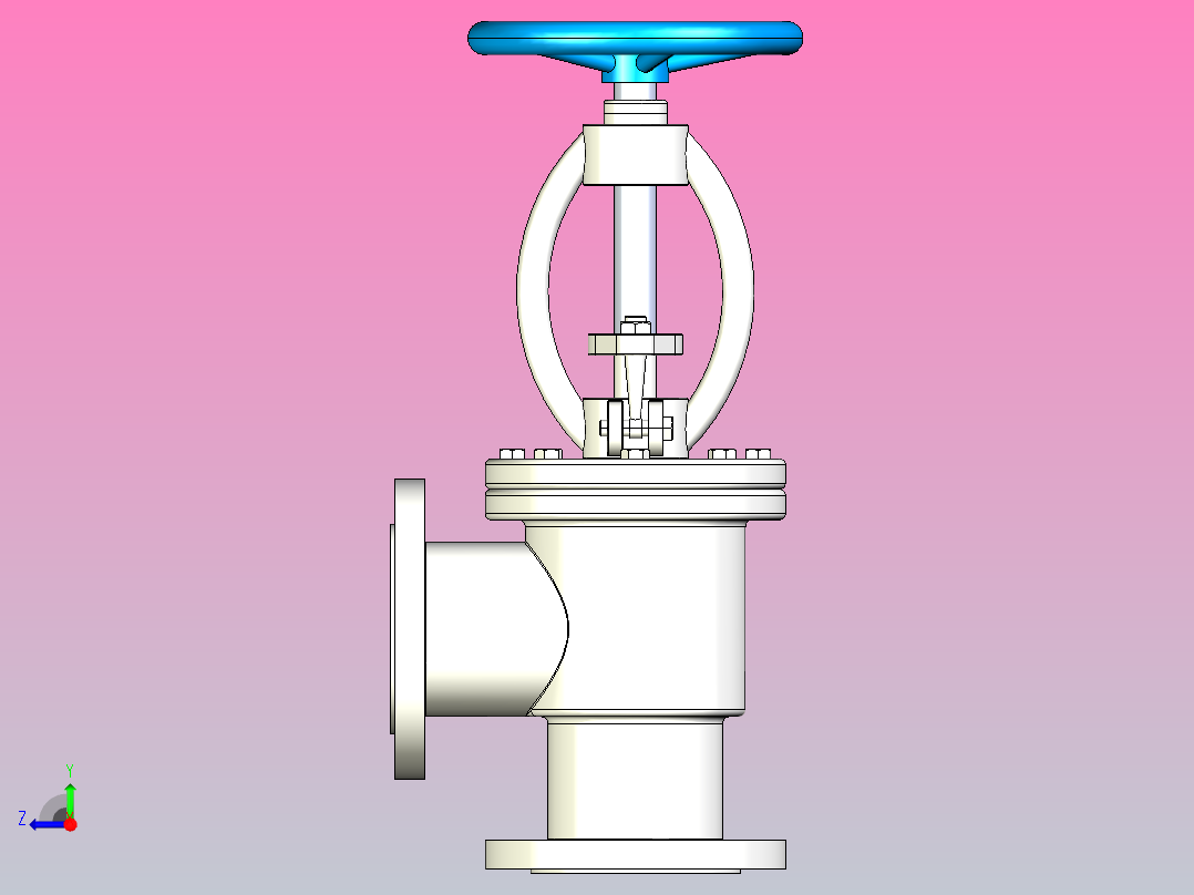 J44W角式截止阀[J44W-16P(R)]100右视图