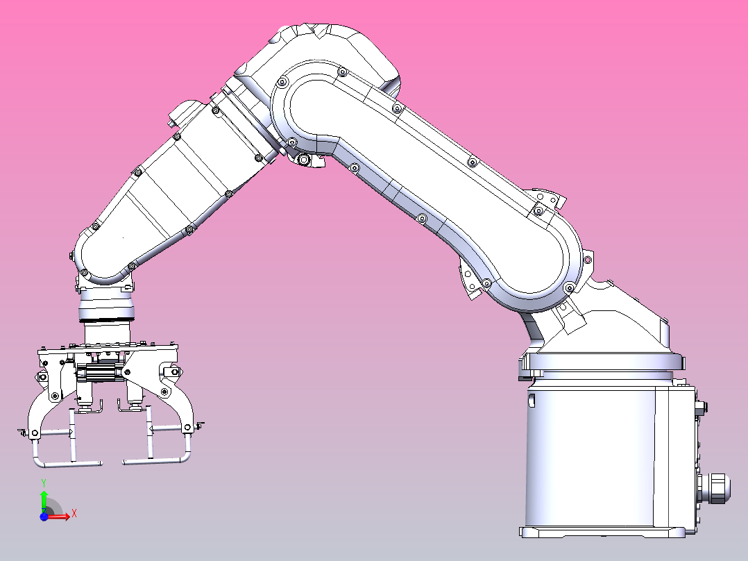 码垛机械手前视图