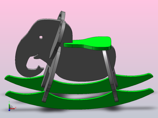 大象木马摇摇椅