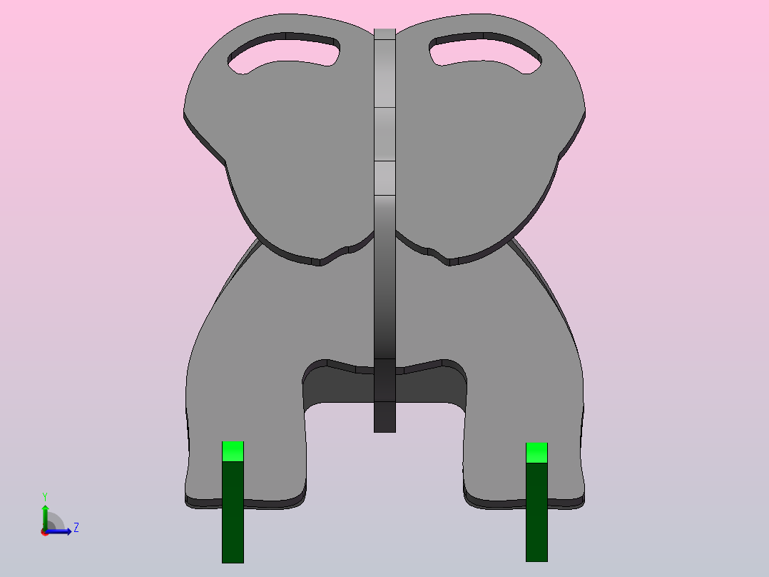 大象木马摇摇椅左视图