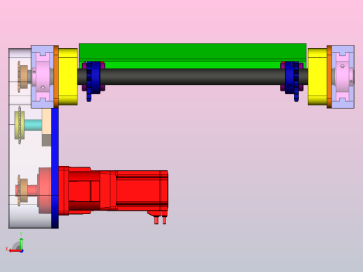 2米链板线3D模型后视缩略图