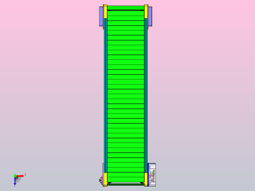 2米链板线3D模型俯视缩略图