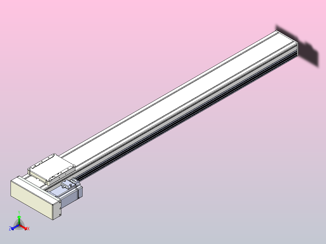 滚珠丝杠直线轴带导轨全封闭TPA-HCR-105D-1610C-L1000-MR-C-P40-N3主视图