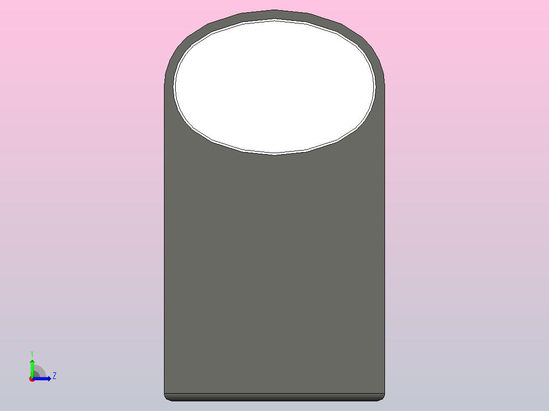 GN 334-36-400-椭圆管状手柄拉手把手手柄左视图