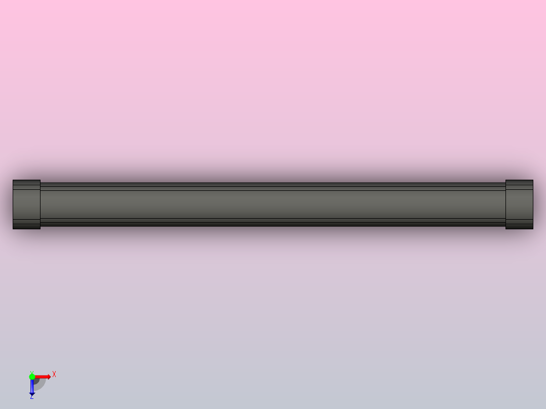 GN 334-36-400-椭圆管状手柄拉手把手手柄俯视图