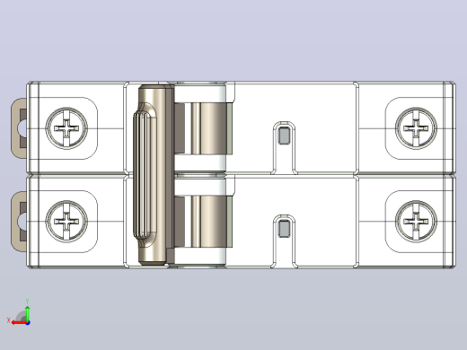 NB5-63N 1P&amp;N小型断路器三维模型202307后视缩略图