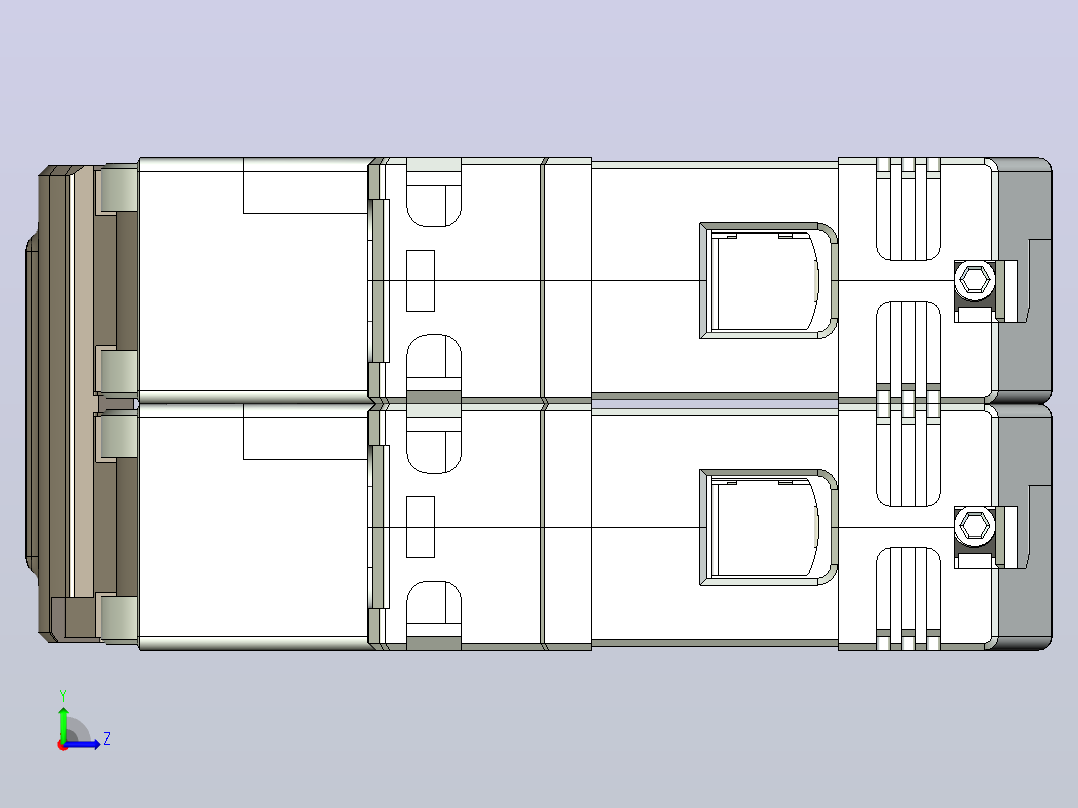 NB5-63N 1P&amp;N小型断路器三维模型202307左视图
