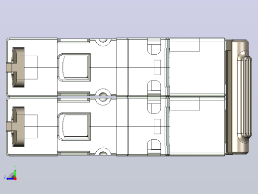 NB5-63N 1P&amp;N小型断路器三维模型202307右视缩略图