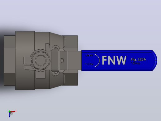 FNW-FNW220ASEK二片式内螺纹球阀俯视缩略图