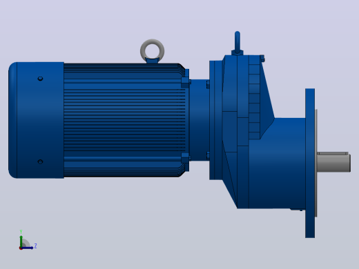 RXF77法兰轴伸式安装斜齿轮减速机RX77-Y1.5-4P-90L-M1-0°-Φ250左视缩略图