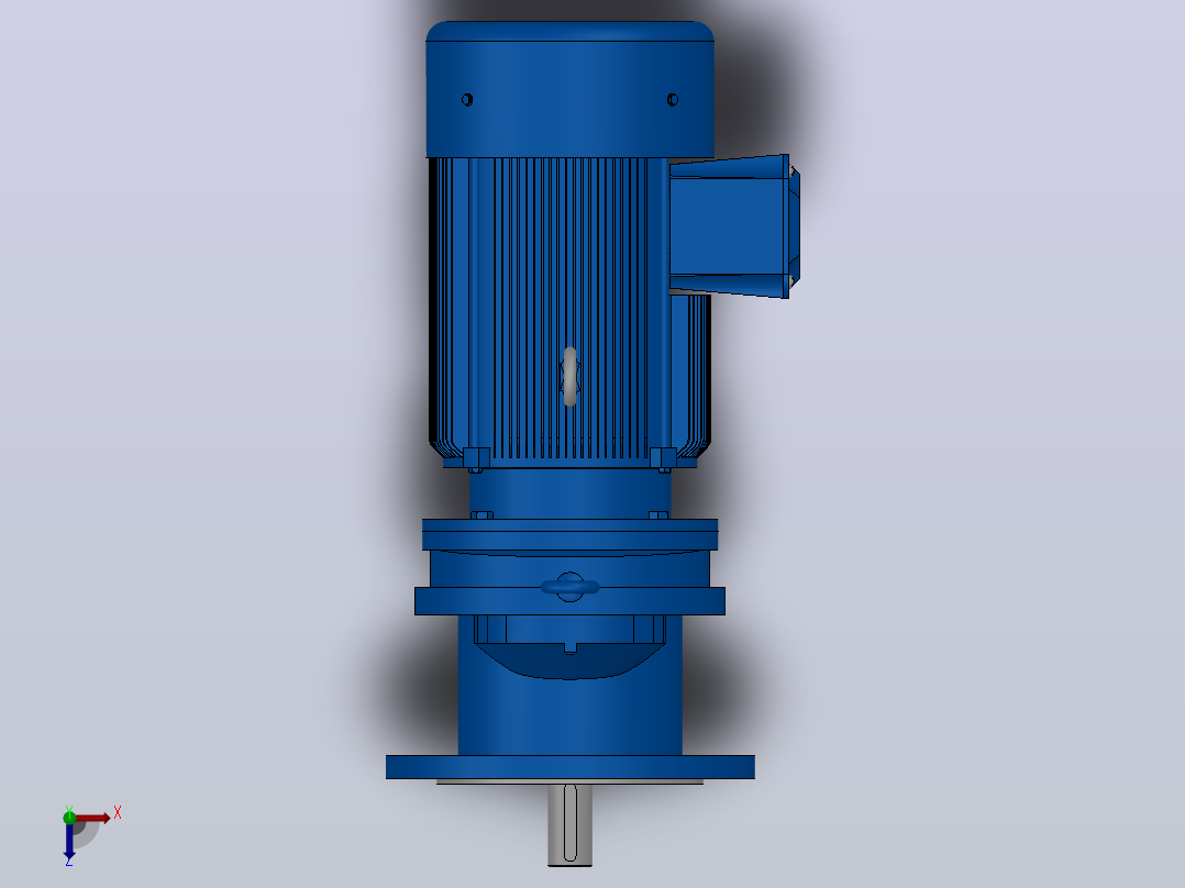 RXF77法兰轴伸式安装斜齿轮减速机RX77-Y1.5-4P-90L-M1-0°-Φ250俯视图