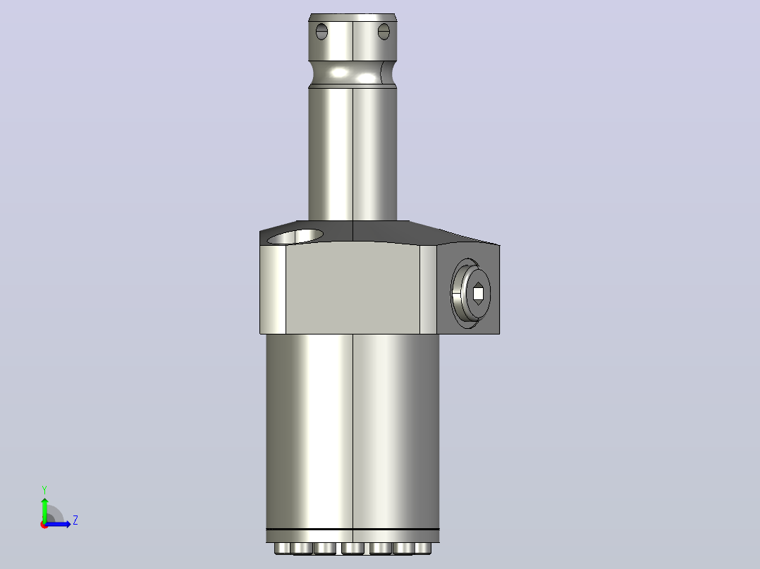 HTLA1001-2CR上法兰旋转式夹紧器左视图