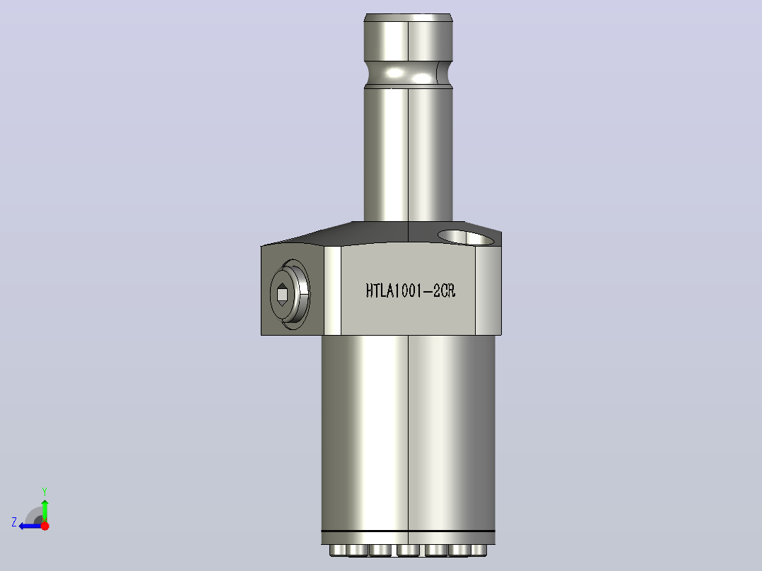 HTLA1001-2CR上法兰旋转式夹紧器右视图
