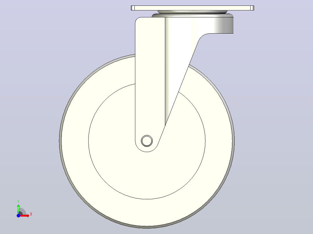 中重载型(200~300kg)万向型脚轮[CAD150-NB]前视图
