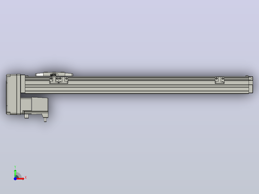 GTH4-L#-400-BM-M05-C3 GTH4内嵌式螺杆滑台 电机后折 TOYO模组前视图