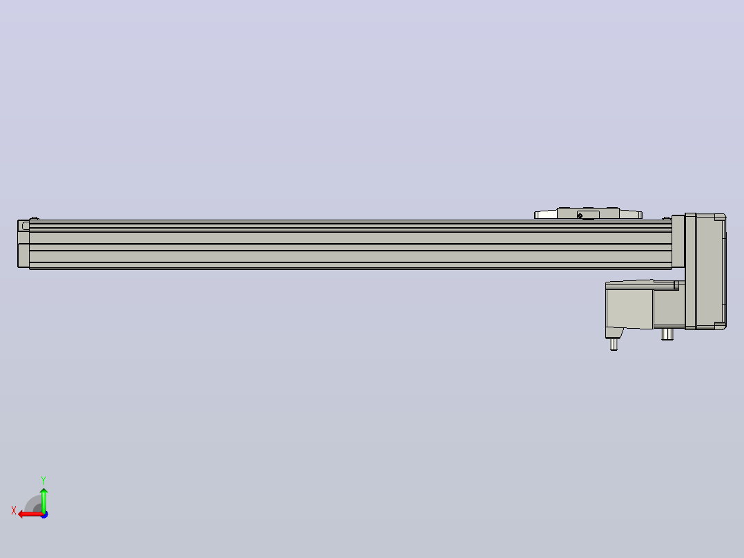 GTH4-L#-400-BM-M05-C3 GTH4内嵌式螺杆滑台 电机后折 TOYO模组后视图