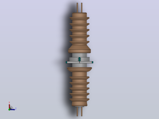 CB-CWB-CWW-35-40.5KV／800A-1000A-1250A户外高压穿墙套管[CWB-35／1500]俯视缩略图