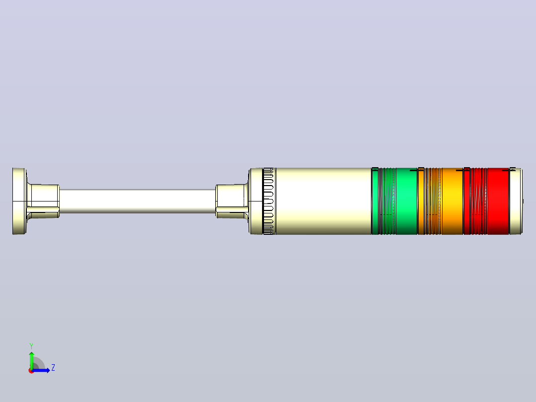 三色信号灯安全报警灯ZHD11-3-C-02-B-RYG-200左视图
