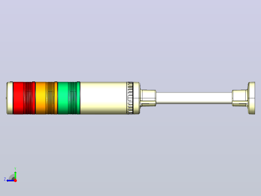 三色信号灯安全报警灯ZHD11-3-C-02-B-RYG-200右视图