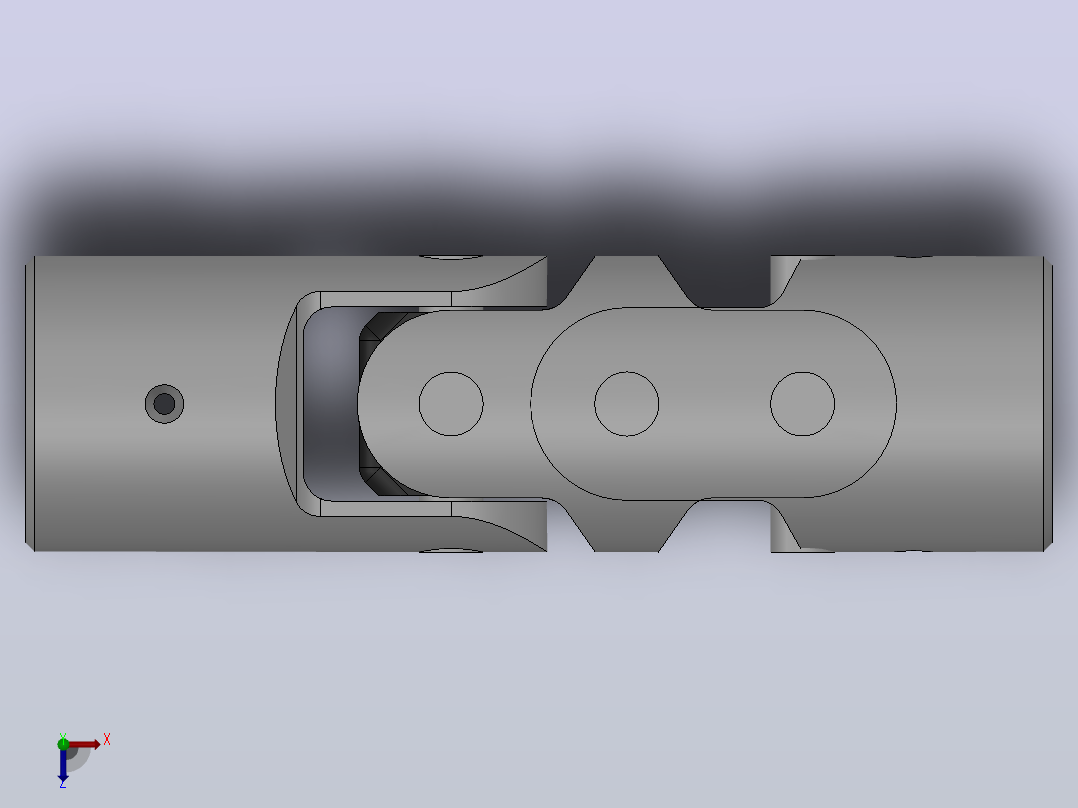 万向联轴器WX4-PB-Φ12／ΦWX,WXD型小型十字轴万向联轴器俯视图