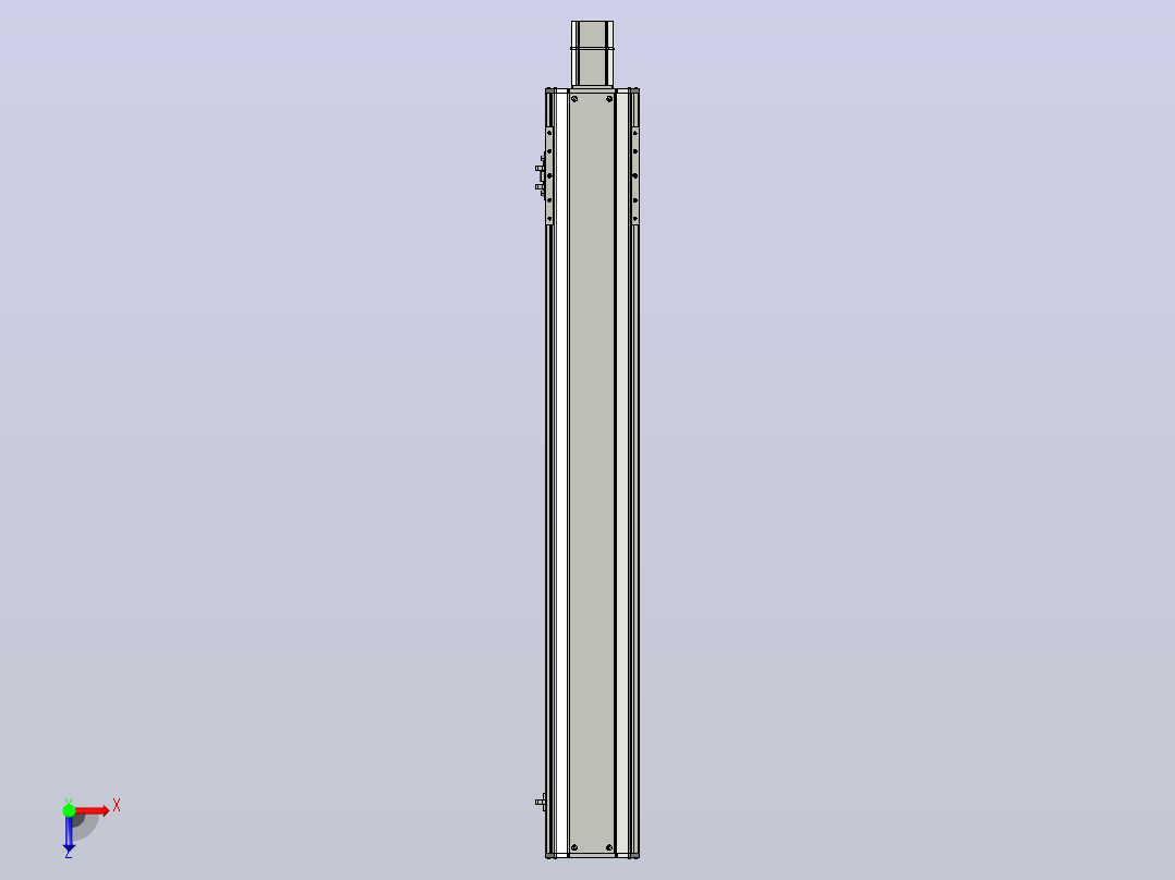 SYS14-850-BC-200W滚珠花健、支撑座、滚珠丝杠、交叉导轨、直线模组.STEP俯视图