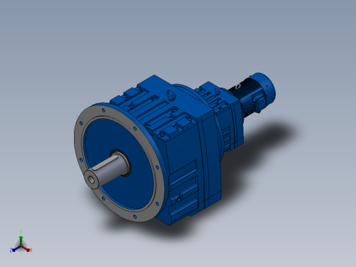 RF137R77法兰轴伸式组合型斜齿轮减速机RF137R77-Y0.25-4P-71-M1-0°-Φ450