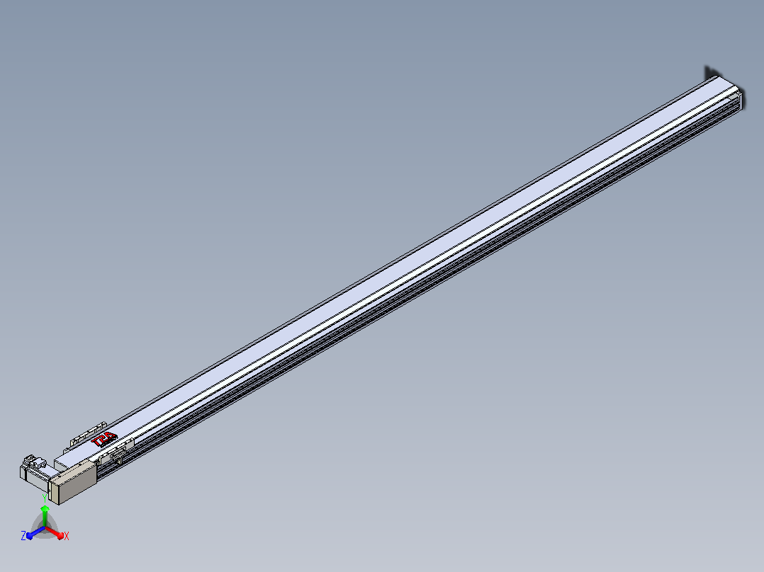 皮带直线轴半封闭可选导轨TPA-HNB-120D-110-L2300-MR-C-P40-N3主视图