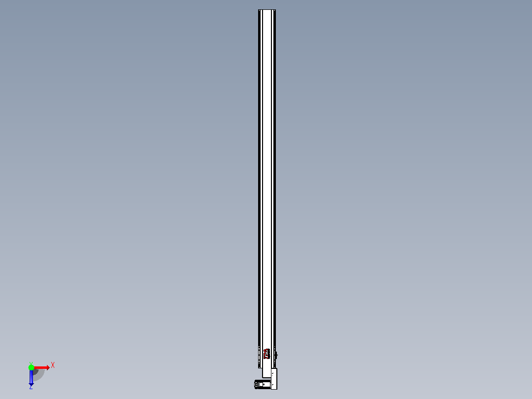 皮带直线轴半封闭可选导轨TPA-HNB-120D-110-L2300-MR-C-P40-N3俯视图