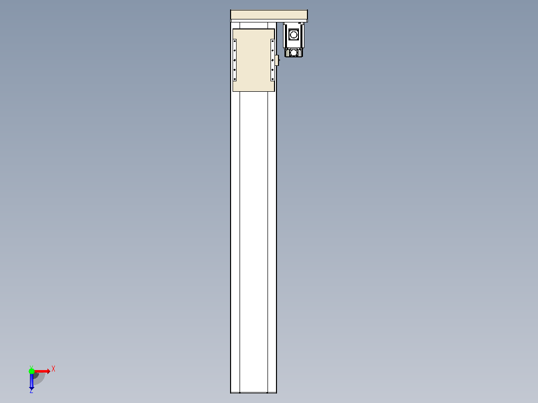 滚珠丝杠直线轴带导轨全封闭TPA-HCR-220D-3210C-L1400-ML-C-P1K-N3俯视图